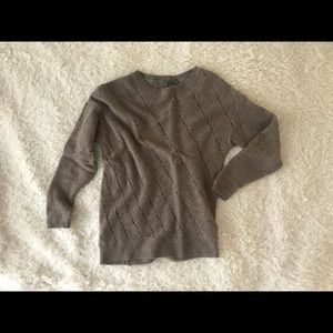Vince Asymmetrical Wool Sweater w/ Buttons